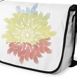 بوناميزون شنطة ماسنجر مدرسية مطبوعة رقميا مع حزام اسود للطلاب، شنطة كروس وشنطة ساعي، شنطة كتف للمدرسة، العودة الى المدرسة، المقاس: 29 × 36 سم