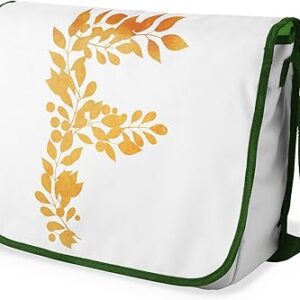 بوناميزون شنطة ماسنجر مدرسية مطبوعة رقميا مع حزام كاكي للطلاب، شنطة كروس وشنطة ساعي، شنطة كتف للمدرسة، العودة الى المدرسة، المقاس: 29 × 36 سم