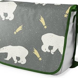 بوناميزون شنطة ماسنجر مدرسية مطبوعة رقميا مع حزام كاكي للطلاب، شنطة كروس وشنطة ساعي، شنطة كتف للمدرسة، العودة الى المدرسة، المقاس: 29 × 36 سم