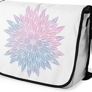 بوناميزون شنطة ماسنجر مدرسية مطبوعة رقميا مع حزام اسود للطلاب، شنطة كروس وشنطة ساعي، شنطة كتف للمدرسة، العودة الى المدرسة، المقاس: 29 × 36 سم