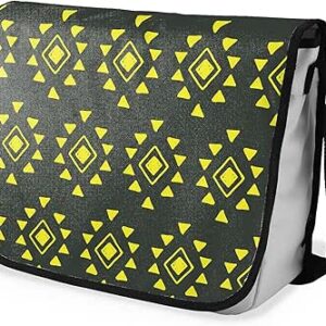 بوناميزون شنطة ماسنجر مدرسية مطبوعة رقميا مع حزام اسود للطلاب، شنطة كروس وشنطة ساعي، شنطة كتف للمدرسة، العودة الى المدرسة، المقاس: 29 × 36 سم