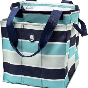 حقائب تسوق 7 بوكيت ماركت من جيكوبراندز, أزرق/رمادي مخطط عريض, M