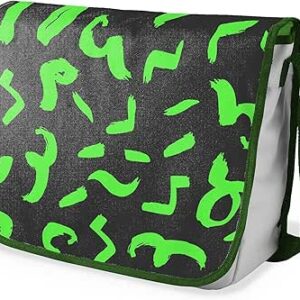 شنطة ماسنجر مدرسية مطبوعة رقميا مع احزمة كاكي للبنات والاولاد من لو جاردين دو لين، شنطة ماسنجر للطلاب، شنط كتف مقاس 29 × 36 سم