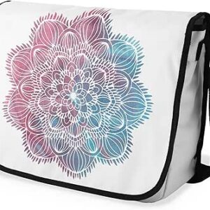 بوناميزون شنطة ماسنجر مدرسية مطبوعة رقميا مع حزام اسود للطلاب، شنطة كروس وشنطة ساعي، شنطة كتف للمدرسة، العودة الى المدرسة، المقاس: 29 × 36 سم