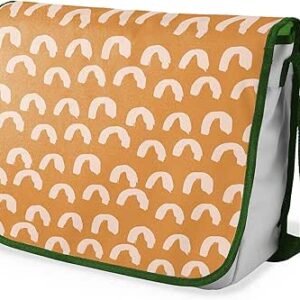 شنطة ماسنجر مدرسية مطبوعة رقميا مع احزمة كاكي للبنات والاولاد من لو جاردين دو لين، شنطة ماسنجر للطلاب، شنط كتف مقاس 29 × 36 سم