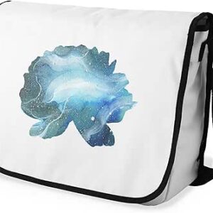 بوناميزون شنطة ماسنجر مدرسية مطبوعة رقميا مع حزام اسود للطلاب، شنطة كروس وشنطة ساعي، شنطة كتف للمدرسة، العودة الى المدرسة، المقاس: 29 × 36 سم