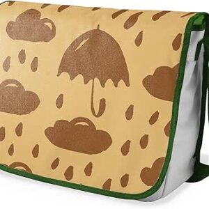 بوناميزون شنطة ماسنجر مدرسية مطبوعة رقميا مع حزام كاكي للطلاب، شنطة كروس وشنطة ساعي، شنطة كتف للمدرسة، العودة الى المدرسة، المقاس: 29 × 36 سم