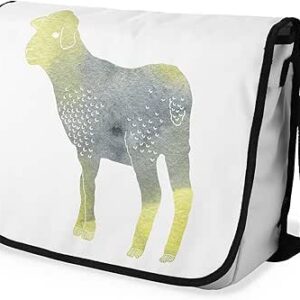 شنطة ماسنجر مدرسية مطبوعة رقمية بحزام اسود للبنات والاولاد من لو جاردين دو لين، شنطة ماسنجر للطلاب، شنط كتف مقاس 29 × 36 سم