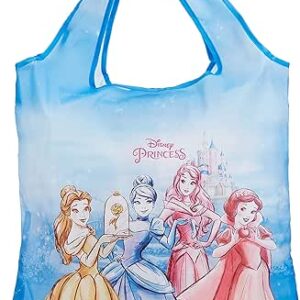 ديزني شنطة سفر / تسوق قابلة للطي من برينسيس، ازرق، مطبوعة