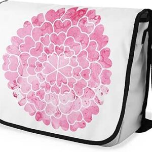 بوناميزون شنطة ماسنجر مدرسية مطبوعة رقميا مع حزام اسود للطلاب، شنطة كروس وشنطة ساعي، شنطة كتف للمدرسة، العودة الى المدرسة، المقاس: 29 × 36 سم