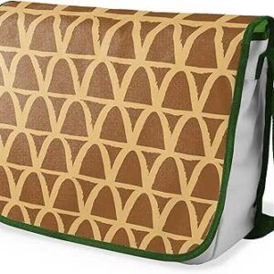 بوناميزون شنطة ماسنجر مدرسية مطبوعة رقميا مع حزام كاكي للطلاب، شنطة كروس وشنطة ساعي، شنطة كتف للمدرسة، العودة الى المدرسة، المقاس: 29 × 36 سم