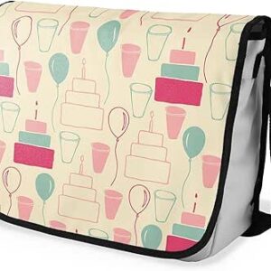 بوناميزون شنطة ماسنجر مدرسية مطبوعة رقميا مع حزام اسود للطلاب، شنطة كروس وشنطة ساعي، شنطة كتف للمدرسة، العودة الى المدرسة، المقاس: 29 × 36 سم