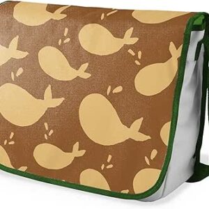 بوناميزون شنطة ماسنجر مدرسية مطبوعة رقميا مع حزام كاكي للطلاب، شنطة كروس وشنطة ساعي، شنطة كتف للمدرسة، العودة الى المدرسة، المقاس: 29 × 36 سم