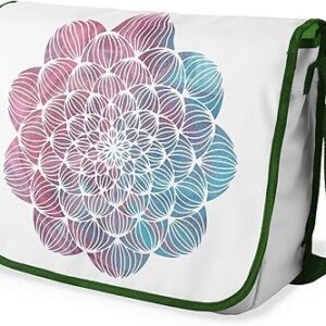 شنطة ماسنجر مدرسية مطبوعة رقميا مع احزمة كاكي للبنات والاولاد من لو جاردين دو لين، شنطة ماسنجر للطلاب، شنط كتف مقاس 29 × 36 سم