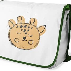 شنطة ماسنجر مدرسية مطبوعة رقميا مع احزمة كاكي للبنات والاولاد من لو جاردين دو لين، شنطة ماسنجر للطلاب، شنط كتف مقاس 29 × 36 سم