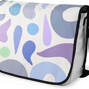 بوناميزون شنطة ماسنجر مدرسية مطبوعة رقميا مع حزام اسود للطلاب، شنطة كروس وشنطة ساعي، شنطة كتف للمدرسة، العودة الى المدرسة، المقاس: 29 × 36 سم