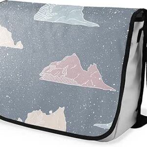 بوناميزون شنطة ماسنجر مدرسية مطبوعة رقميا مع حزام اسود للطلاب، شنطة كروس وشنطة ساعي، شنطة كتف للمدرسة، العودة الى المدرسة، المقاس: 29 × 36 سم