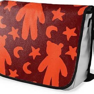 شنطة ماسنجر مدرسية مطبوعة رقمية بحزام اسود للبنات والاولاد من لو جاردين دو لين، شنطة ماسنجر للطلاب، شنط كتف مقاس 29 × 36 سم