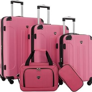 ترافلرز كلاب حقيبة سفر بعجلات دوارة قابلة للتوسيع بجوانب صلبة من شيكاغو، بولي كربونات (PC)