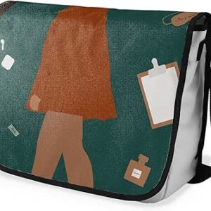 شنطة ماسنجر مدرسية مطبوعة رقمية بحزام اسود للبنات والاولاد من لو جاردين دو لين، شنطة ماسنجر للطلاب، شنط كتف مقاس 29 × 36 سم