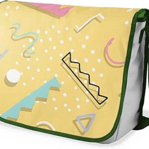 بوناميزون شنطة ماسنجر مدرسية مطبوعة رقميا مع حزام كاكي للطلاب، شنطة كروس وشنطة ساعي، شنطة كتف للمدرسة، العودة الى المدرسة، المقاس: 29 × 36 سم