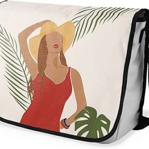 بوناميزون شنطة ماسنجر مدرسية مطبوعة رقميا مع حزام اسود للطلاب، شنطة كروس وشنطة ساعي، شنطة كتف للمدرسة، العودة الى المدرسة، المقاس: 29 × 36 سم