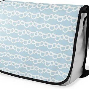 بوناميزون شنطة ماسنجر مدرسية مطبوعة رقميا مع حزام اسود للطلاب، شنطة كروس وشنطة ساعي، شنطة كتف للمدرسة، العودة الى المدرسة، المقاس: 29 × 36 سم