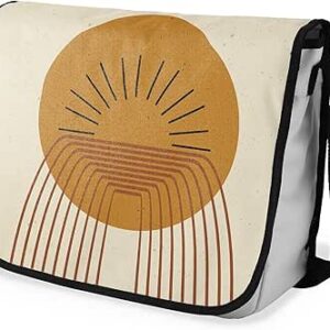 بوناميزون شنطة ماسنجر مدرسية مطبوعة رقميا مع حزام اسود للطلاب، شنطة كروس وشنطة ساعي، شنطة كتف للمدرسة، العودة الى المدرسة، المقاس: 29 × 36 سم