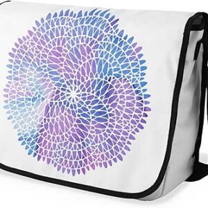 بوناميزون شنطة ماسنجر مدرسية مطبوعة رقميا مع حزام اسود للطلاب، شنطة كروس وشنطة ساعي، شنطة كتف للمدرسة، العودة الى المدرسة، المقاس: 29 × 36 سم