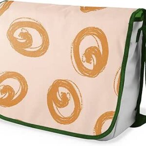 شنطة ماسنجر مدرسية مطبوعة رقميا مع احزمة كاكي للبنات والاولاد من لو جاردين دو لين، شنطة ماسنجر للطلاب، شنط كتف مقاس 29 × 36 سم