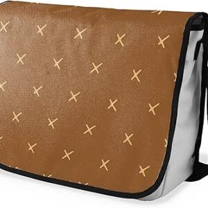 بوناميزون شنطة ماسنجر مدرسية مطبوعة رقميا مع حزام اسود للطلاب، شنطة كروس وشنطة ساعي، شنطة كتف للمدرسة، العودة الى المدرسة، المقاس: 29 × 36 سم