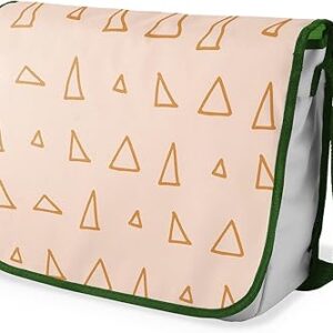 شنطة ماسنجر مدرسية مطبوعة رقميا مع احزمة كاكي للبنات والاولاد من لو جاردين دو لين، شنطة ماسنجر للطلاب، شنط كتف مقاس 29 × 36 سم