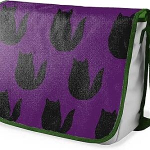 شنطة ماسنجر مدرسية مطبوعة رقميا مع احزمة كاكي للبنات والاولاد من لو جاردين دو لين، شنطة ماسنجر للطلاب، شنط كتف مقاس 29 × 36 سم