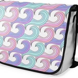 بوناميزون شنطة ماسنجر مدرسية مطبوعة رقميا مع حزام اسود للطلاب، شنطة كروس وشنطة ساعي، شنطة كتف للمدرسة، العودة الى المدرسة، المقاس: 29 × 36 سم