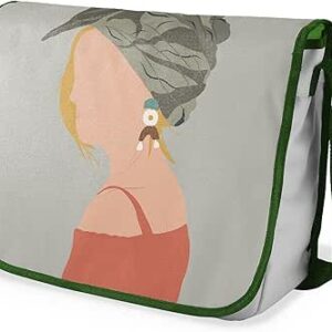 شنطة ماسنجر مدرسية مطبوعة رقميا مع احزمة كاكي للبنات والاولاد من لو جاردين دو لين، شنطة ماسنجر للطلاب، شنط كتف مقاس 29 × 36 سم