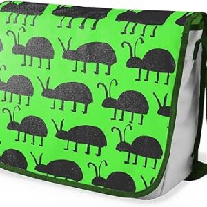 بوناميزون شنطة ماسنجر مدرسية مطبوعة رقميا مع حزام كاكي للطلاب، شنطة كروس وشنطة ساعي، شنطة كتف للمدرسة، العودة الى المدرسة، المقاس: 29 × 36 سم