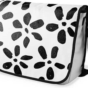 بوناميزون شنطة ماسنجر مدرسية مطبوعة رقميا مع حزام اسود للطلاب، شنطة كروس وشنطة ساعي، شنطة كتف للمدرسة، العودة الى المدرسة، المقاس: 29 × 36 سم