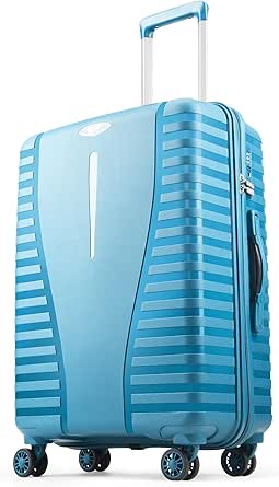 VIP شنطة بعجلات صلبة بـ8 عجلات وقفل تي اس ايه من كويست بلس، مقاس M-65 سم ووزن 3.7 كجم (ازرق مخضر)، بولي بروبيلين (PP)