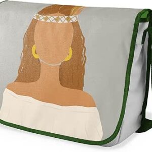 بوناميزون شنطة ماسنجر مدرسية مطبوعة رقميا مع حزام كاكي للطلاب، شنطة كروس وشنطة ساعي، شنطة كتف للمدرسة، العودة الى المدرسة، المقاس: 29 × 36 سم