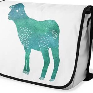 بوناميزون شنطة ماسنجر مدرسية مطبوعة رقميا مع حزام اسود للطلاب، شنطة كروس وشنطة ساعي، شنطة كتف للمدرسة، العودة الى المدرسة، المقاس: 29 × 36 سم