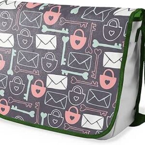 بوناميزون شنطة ماسنجر مدرسية مطبوعة رقميا مع حزام كاكي للطلاب، شنطة كروس وشنطة ساعي، شنطة كتف للمدرسة، العودة الى المدرسة، المقاس: 29 × 36 سم