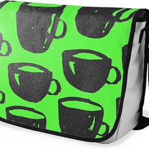 بوناميزون شنطة ماسنجر مدرسية مطبوعة رقميا مع حزام اسود للطلاب، شنطة كروس وشنطة ساعي، شنطة كتف للمدرسة، العودة الى المدرسة، المقاس: 29 × 36 سم