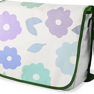 بوناميزون شنطة ماسنجر مدرسية مطبوعة رقميا مع حزام كاكي للطلاب، شنطة كروس وشنطة ساعي، شنطة كتف للمدرسة، العودة الى المدرسة، المقاس: 29 × 36 سم