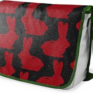 بوناميزون شنطة ماسنجر مدرسية مطبوعة رقميا مع حزام كاكي للطلاب، شنطة كروس وشنطة ساعي، شنطة كتف للمدرسة، العودة الى المدرسة، المقاس: 29 × 36 سم