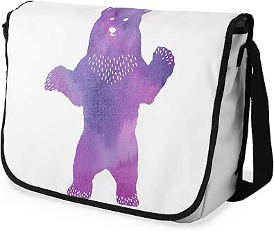 شنطة ماسنجر مدرسية مطبوعة رقمية بحزام اسود للبنات والاولاد من لو جاردين دو لين، شنطة ماسنجر للطلاب، شنط كتف مقاس 29 × 36 سم