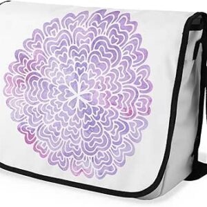 بوناميزون شنطة ماسنجر مدرسية مطبوعة رقميا مع حزام اسود للطلاب، شنطة كروس وشنطة ساعي، شنطة كتف للمدرسة، العودة الى المدرسة، المقاس: 29 × 36 سم