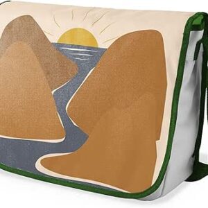 شنطة ماسنجر مدرسية مطبوعة بطباعة رقمية مع حزام أسود للبنات والأولاد من لو جاردين دو لين، شنطة ماسنجر للطلاب والعودة إلى المدرسة، مخصصة للطلاب، شنطة كتف، مقاس: 29 × 36 سم