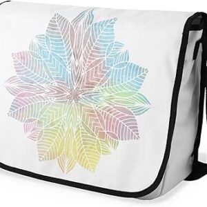 شنطة ماسنجر مدرسية مطبوعة رقمية بحزام اسود للبنات والاولاد من لو جاردين دو لين، شنطة ماسنجر للطلاب، شنط كتف مقاس 29 × 36 سم