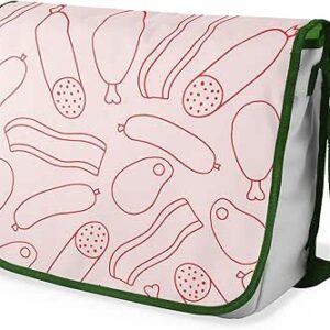 شنطة ماسنجر مدرسية مطبوعة رقميا مع احزمة كاكي للبنات والاولاد من لو جاردين دو لين، شنطة ماسنجر للطلاب، شنط كتف مقاس 29 × 36 سم