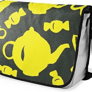 بوناميزون شنطة ماسنجر مدرسية مطبوعة رقميا مع حزام اسود للطلاب، شنطة كروس وشنطة ساعي، شنطة كتف للمدرسة، العودة الى المدرسة، المقاس: 29 × 36 سم